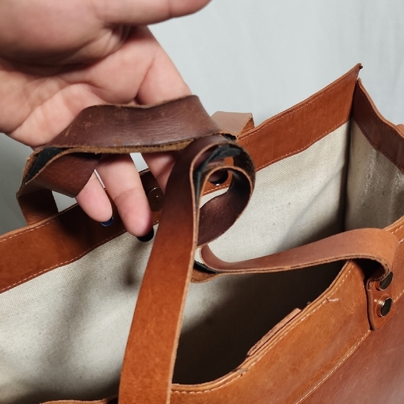 Mark & Graham Rich Brown Leather Briefcase - Picture 4 of 8